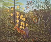 Henri Rousseau Struggle between Tiger and Bull oil painting